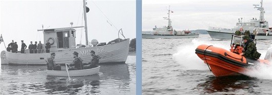 Marinehjemmeværnets flåde var i mange år baseret på udlånte kuttere og motorbåde, til i dag, med moderne fartøjer og hurtiggående motorbåde.